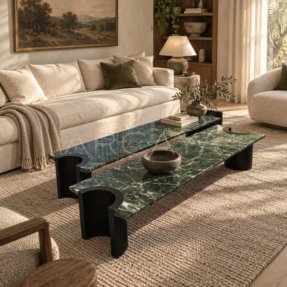Green Marble Piece — Coffee Table - scene