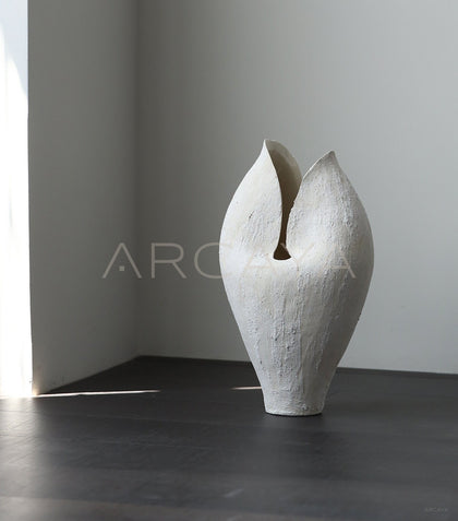 Wabi Sabi Stoneware Textured Vase - scene