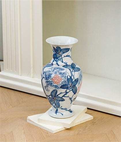 Jingdezhen Blue White Lotus Vase - scene