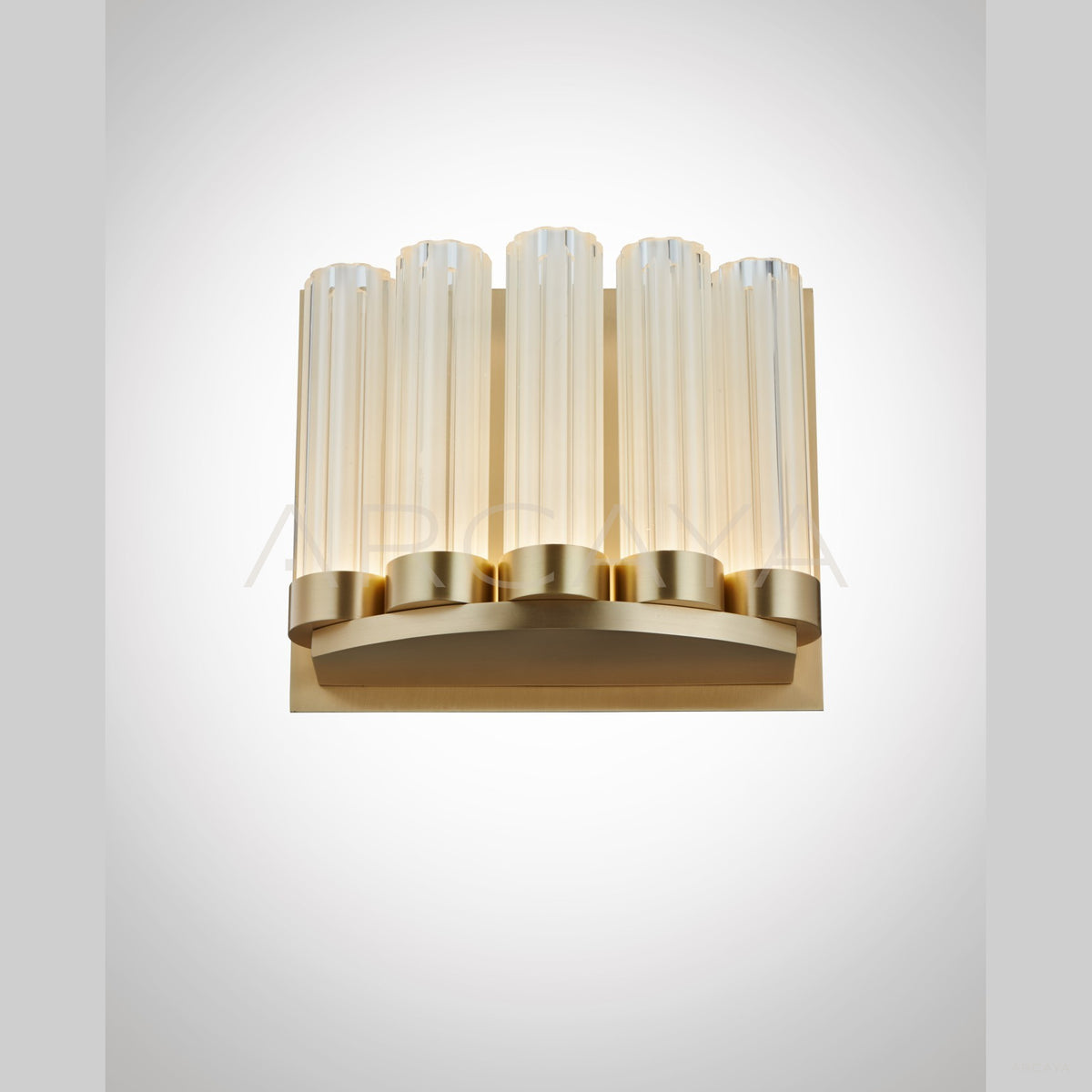 Gold Vertical Crystal Wall Light 3071 in detail