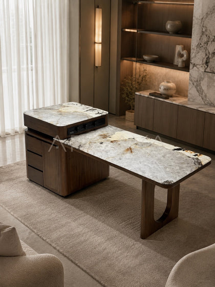 Daze Crystal Pandora Stone Island Table - scene