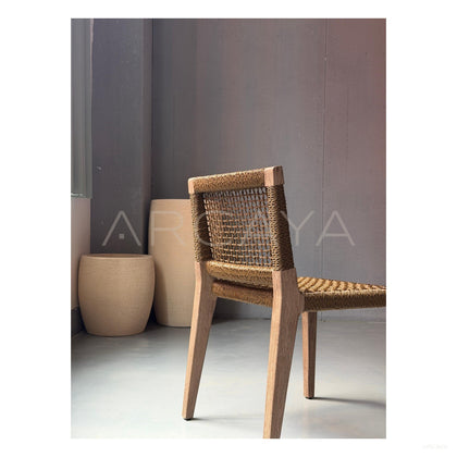 Outdoor Solid Wood Dining Table - scene