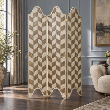 Mid Century Lounge Corner Folding Screen - main