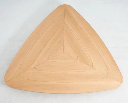 Gliding Oak Veneer Dining Table - detail
