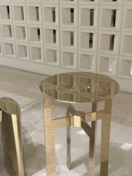 Ellis Style Marble Side Table - scene