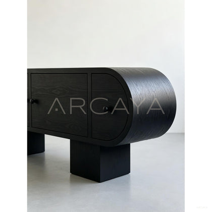 Black Curved Sideboard - scene