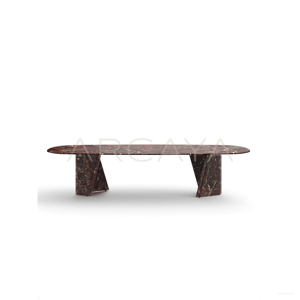 Red Stone Dining Table in detail