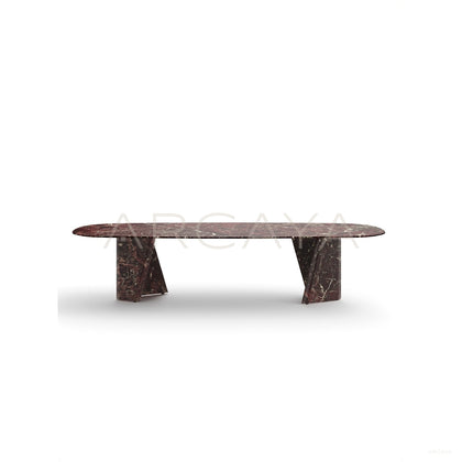 Red Stone Dining Table - scene