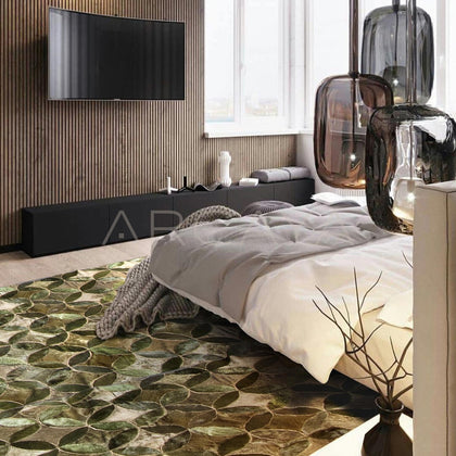 Durable Cowhide Rug - scene
