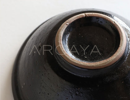 Amu Collab Wabi Sabi Black Glaze Spouted Bowl - scene