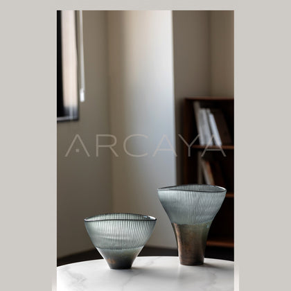 Vintage Flared Glass Vase - scene
