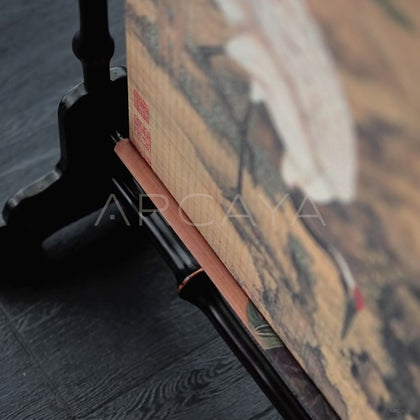 Double Crane Double Sided Table Screen - detail