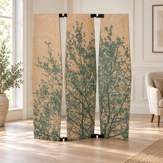 French Mid Century Nature Folding Screen - main