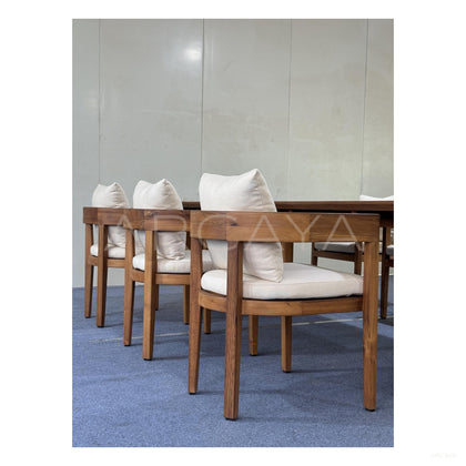Balmain Burmese Teak Outdoor Dining Set - scene