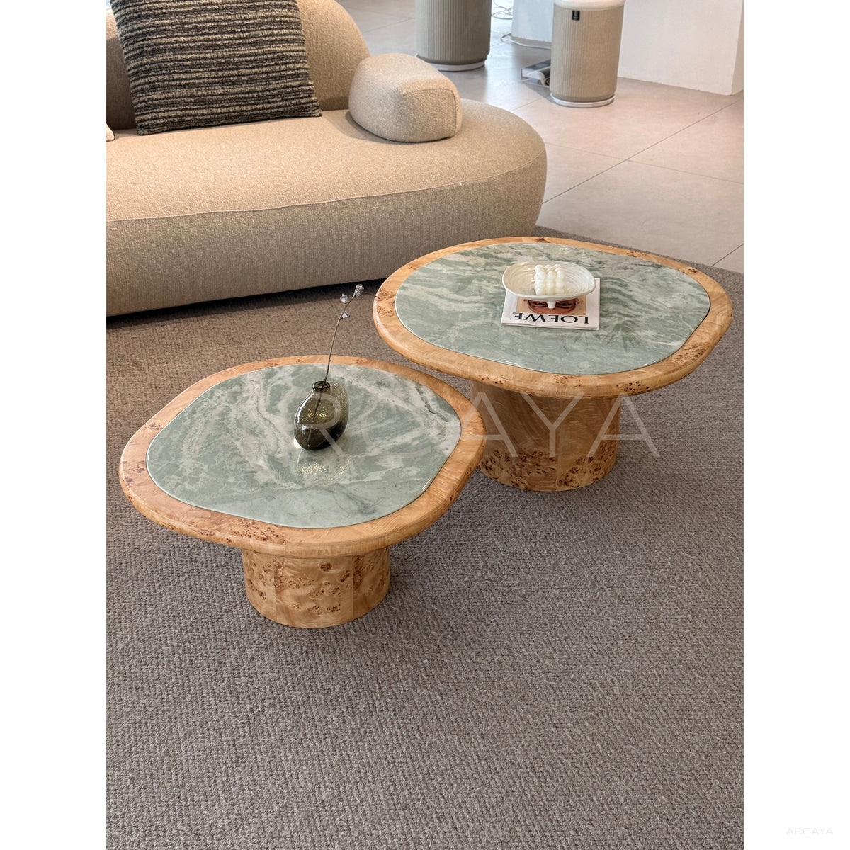 Tiffany Green Coffee Table in detail