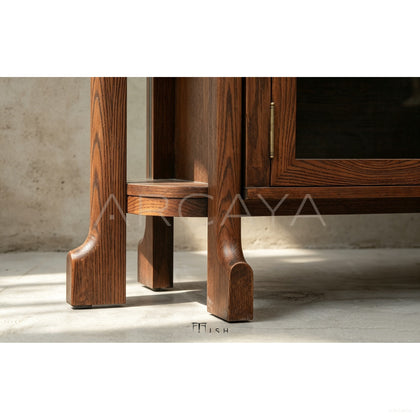 Oak Curved Sideboard - scene