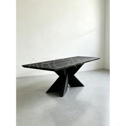 Ink Dyed Ash Dining Table - scene