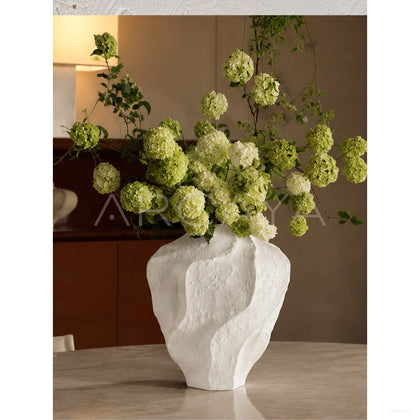 Handmade Rock Texture Ceramic Vase Dining - scene