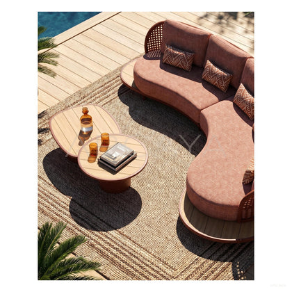 Outdoor Curved Sofa - scene