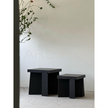 Mid Century Nesting Side Table - scene