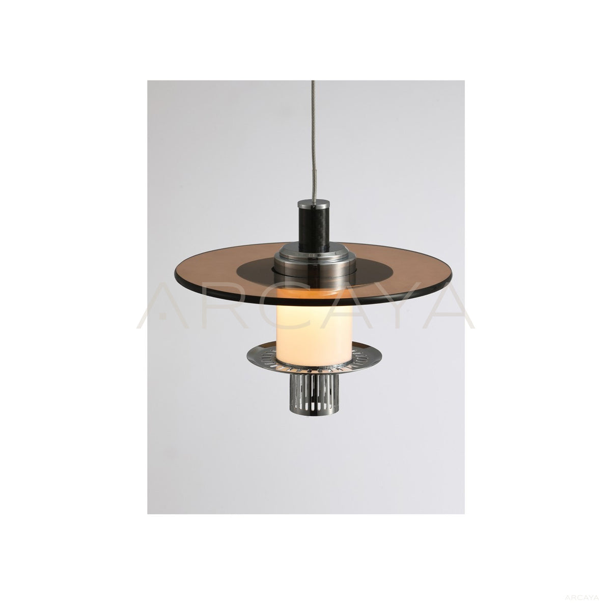 Amber Disc Pendant Light 80516 in detail