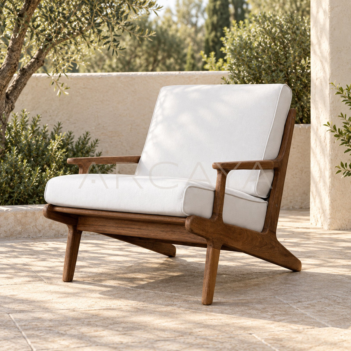 Bay Burmese Teak Outdoor Lounge Chair - main