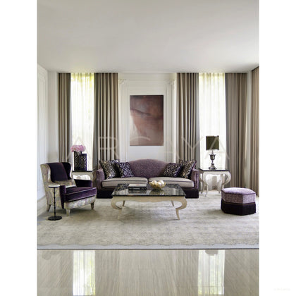 Purple Velvet Italian Sofa - scene