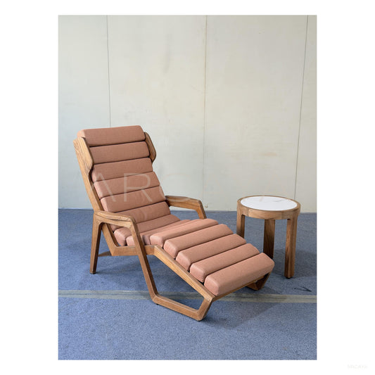 Teak Heritage Outdoor Lounger - scene