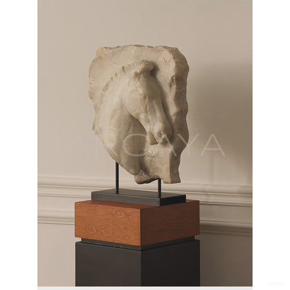Greek Relief War Horse Fragment — Decorative Objects - scene