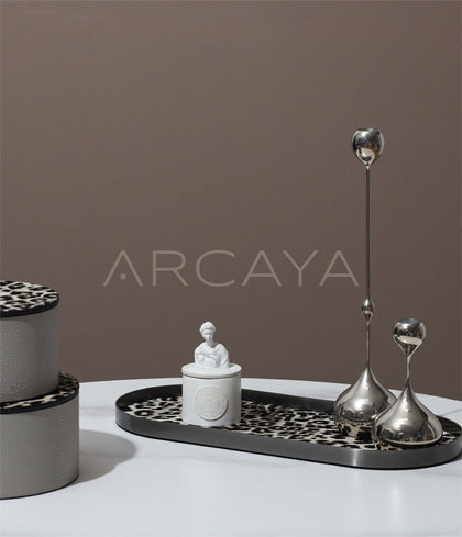 Leopard Print Tray Storage Box - scene