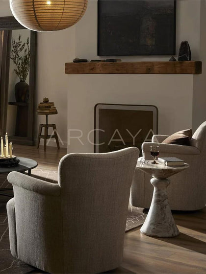 Sculptural Marble Side Table - scene