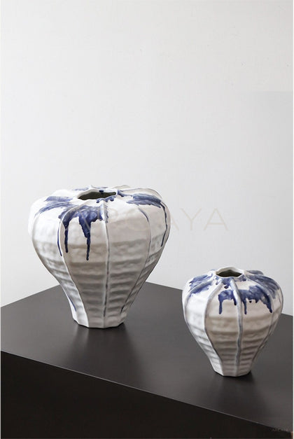 Chinese Jingdezhen Large White Jar Vase - scene