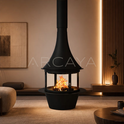 Virgil Hanging Fireplace - scene
