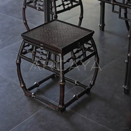 Square Bamboo Drum Stool - main