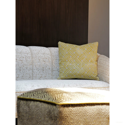 Italian Jacquard Curved Lounge Sofa - scene