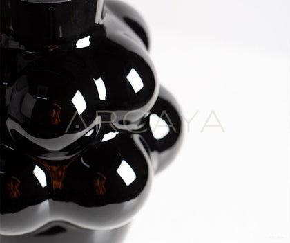 Black French Glass Vase - scene