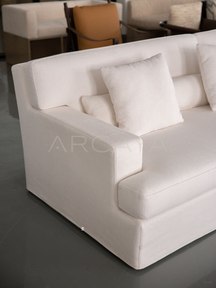 Minimalist Cream White Sofa - detail