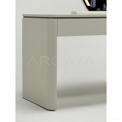 Cream Lighted Vanity Table - scene