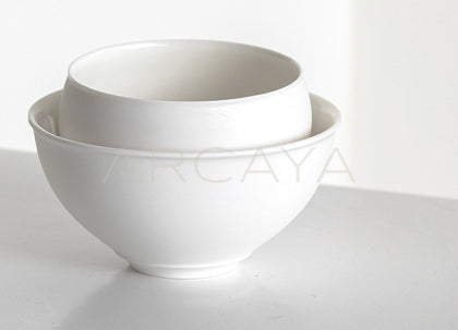 Sunxun Collab Soft White Porcelain Rice Bowl - scene