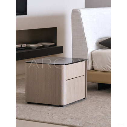 Italian Minimalist Nightstand - scene
