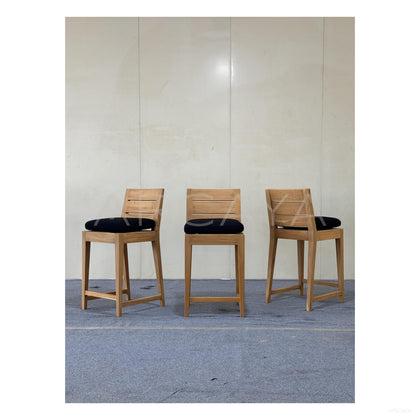 Outdoor Teak Bar Stool - scene