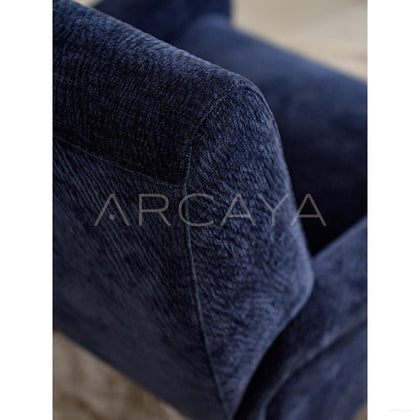 Deep Blue Chenille Sofa - scene