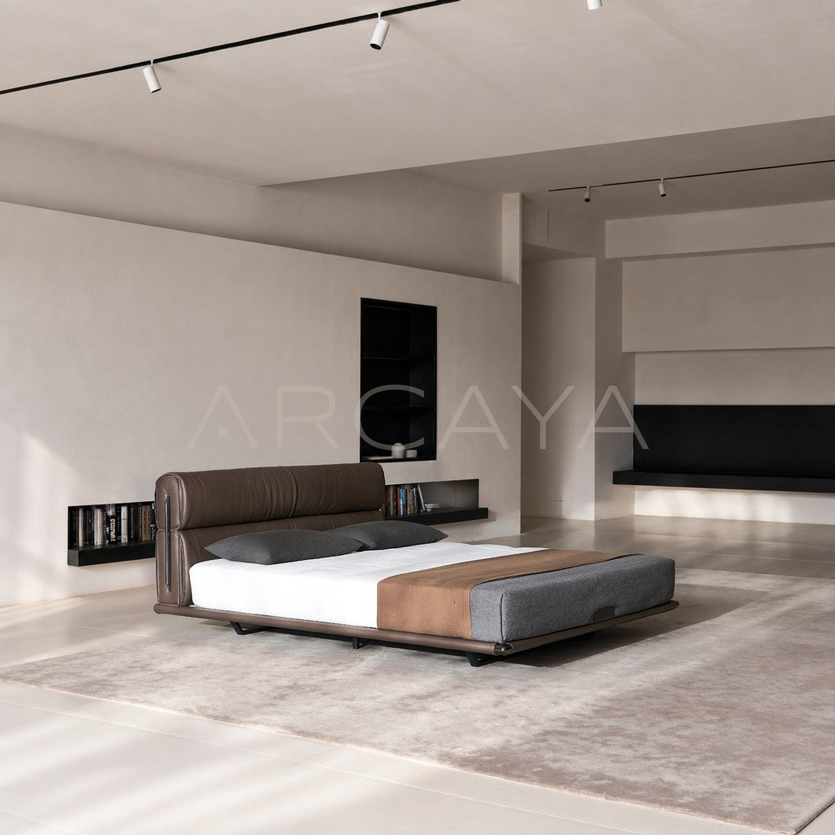 Floating Light Italian Minimalist Bed - main