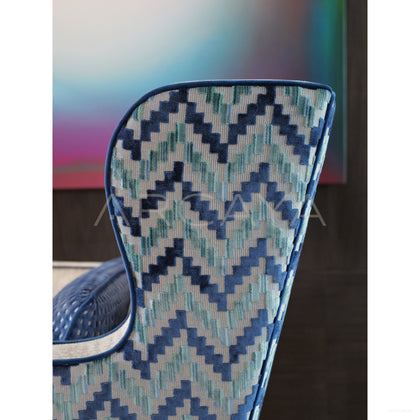 Geometric Textured Art Single Chair - scene
