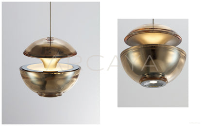 Gold Floating Globe Pendant Light 97179 - scene