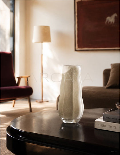 Handmade Pleated Glass Vase - scene