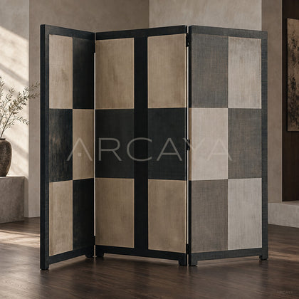 Geometric Oriental Folding Screen - main