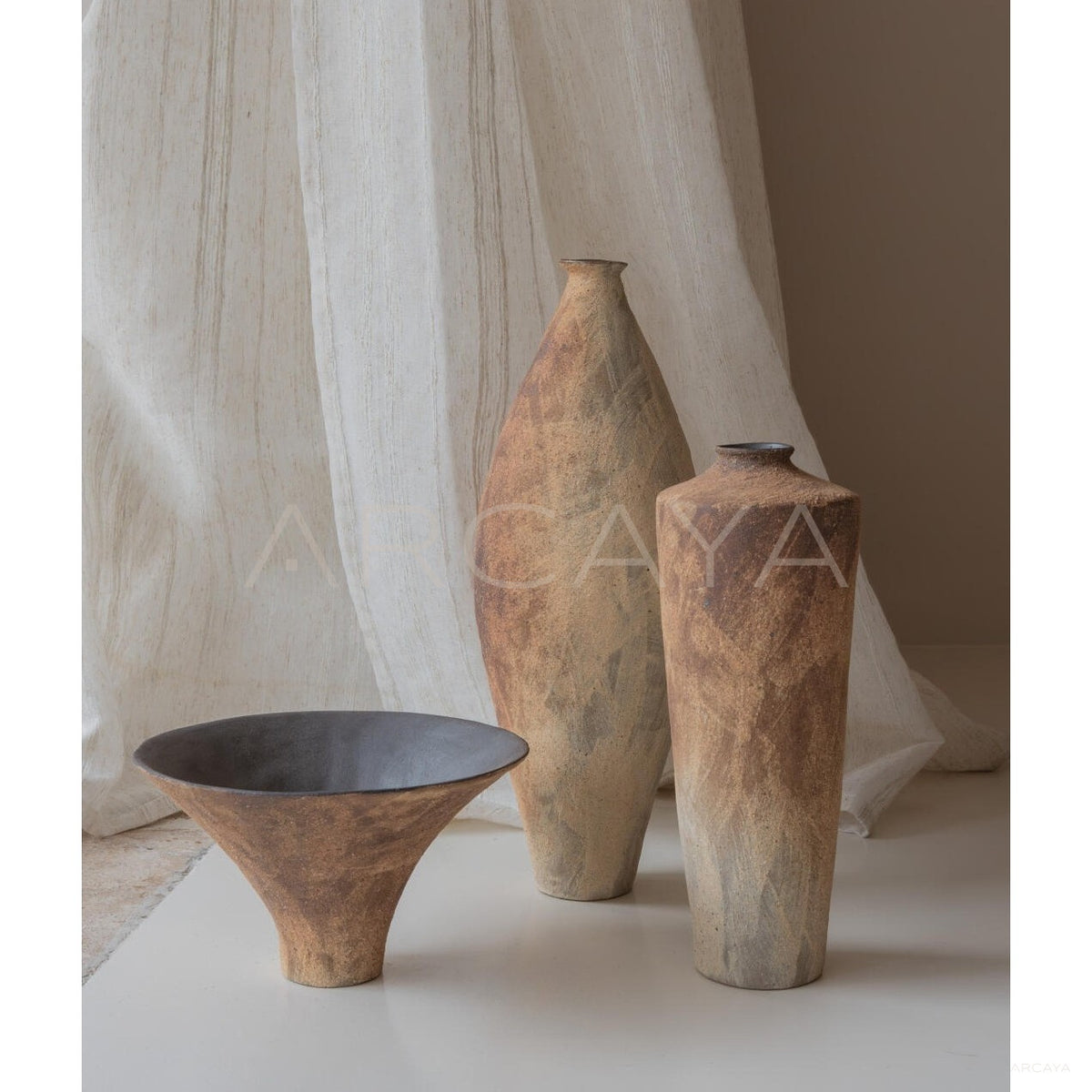 Scorched Ceramic Vase Series in detail