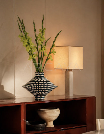 Dadan Hand Painted Geometric Vase Dining - scene