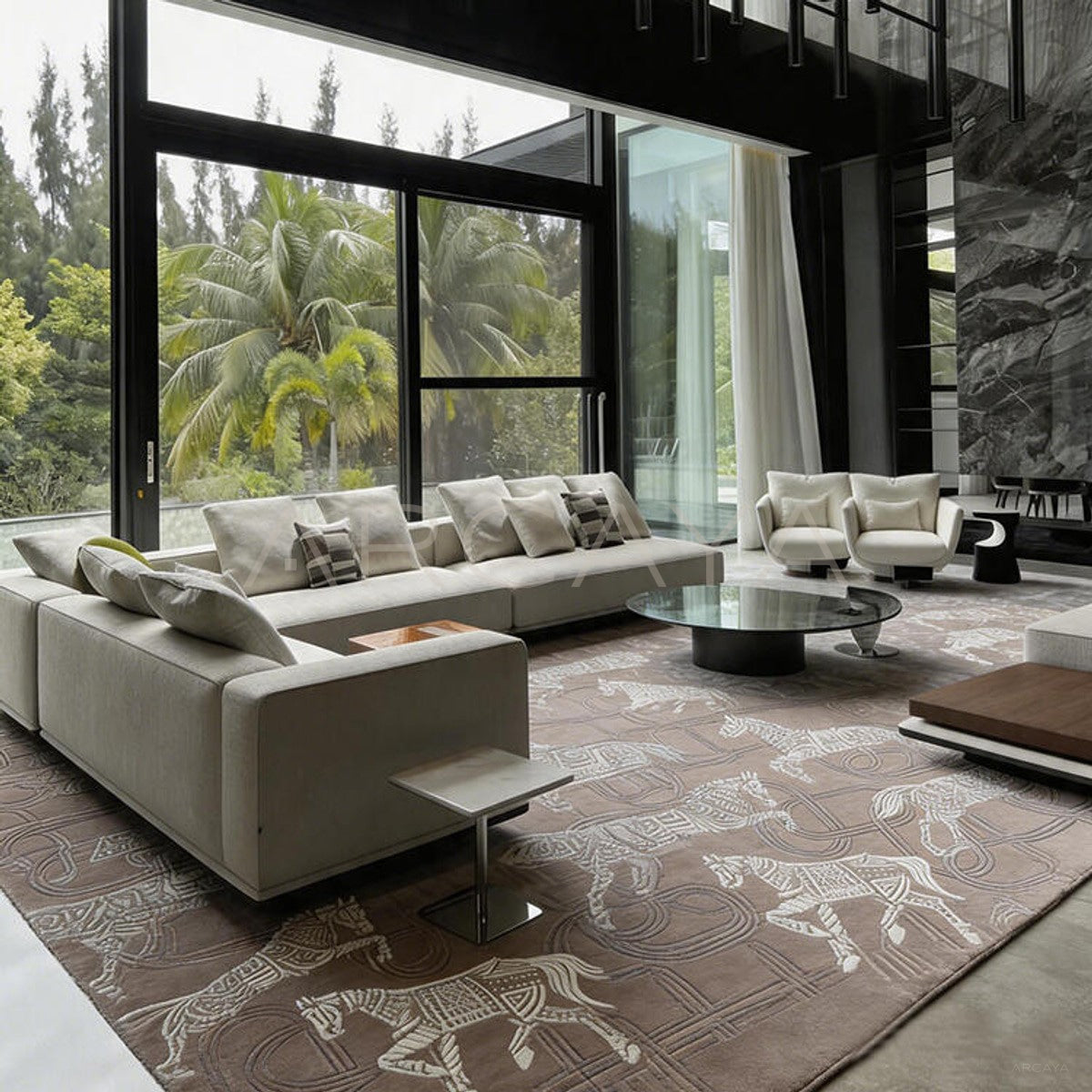 New Year Modern Rug in detail